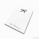 Personalized Black Bow Notepad
