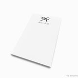 Personalized Black Bow Notepad