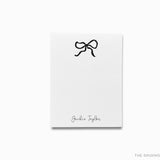 Personalized Black Bow Notepad