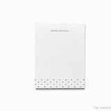 Personalized Black and White Polka Dot Notepad
