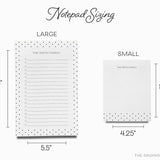 Personalized Black and White Polka Dot Notepad