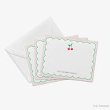 Personalized Cherry Flat Notes