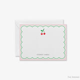 Personalized Cherry Flat Notes