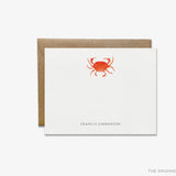 Personalized Crab Flat Notes