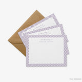 Personalized Gingham Nursery Notecards