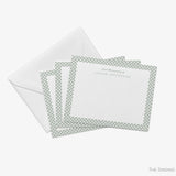 Personalized Gingham Nursery Notecards