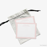 Personalized Gingham Nursery Notecards