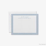 Personalized Gingham Nursery Notecards
