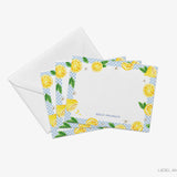 Personalized Lemon Gingham Flat Notes
