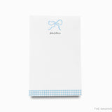 Personalized Light Blue Bow Notepad