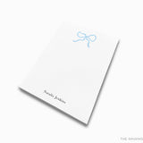 Personalized Light Blue Bow Notepad