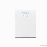 Personalized Light Blue Bow Notepad