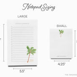 Personalized Palm Tree Notepad