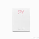 Personalized Pink Bow Notepad