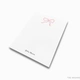 Personalized Pink Bow Notepad