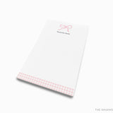 Personalized Pink Bow Notepad