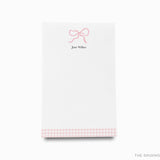 Personalized Pink Bow Notepad
