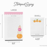 Personalized Pumpkin Notepad