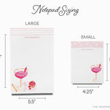 Personalized Raspberry Cream Cocktail Notepad
