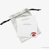 Personalized Red Vintage Telephone Flat Notes