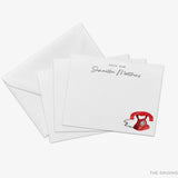 Personalized Red Vintage Telephone Flat Notes