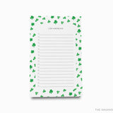 Personalized Shamrock Notepad
