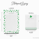 Personalized Shamrock Notepad