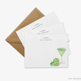 Personalized Sour Apple Martini Cocktail Flat Notes