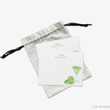 Personalized Sour Apple Martini Cocktail Flat Notes