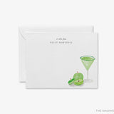 Personalized Sour Apple Martini Cocktail Flat Notes