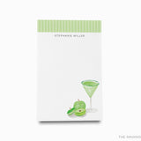 Personalized Sour Apple Martini Cocktail Notepad