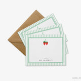 Personalized Strawberry Flat Notes
