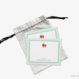 Personalized Strawberry Flat Notes