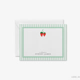 Personalized Strawberry Flat Notes