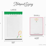 Personalized Tennis Notepad