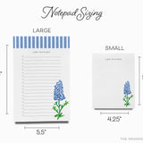 Personalized Texas Bluebonnet Notepad