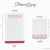 Personalized XOXO Pink and Red Pattern Notepad