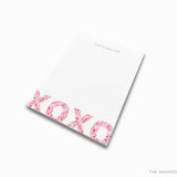 Personalized XOXO Pink and Red Pattern Notepad