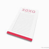 Personalized XOXO Pink and Red Pattern Notepad