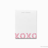 Personalized XOXO Pink and Red Pattern Notepad