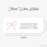 Pink Bow Return Address Labels