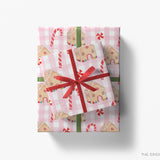 Pink Gingerbread Christmas Gift Wrap