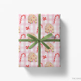 Pink Gingerbread Christmas Gift Wrap