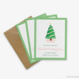 Pink Gingham Christmas Tree Moving Announcement