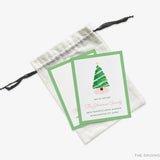 Pink Gingham Christmas Tree Moving Announcement