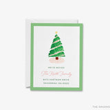 Pink Gingham Christmas Tree Moving Announcement