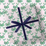 Pink and Green Bow Gift Wrap
