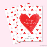 Pink and Red Hearts Valentine's Day Cards
