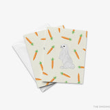 Rabbit and Carrots Greeting Card