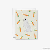 Rabbit and Carrots Greeting Card